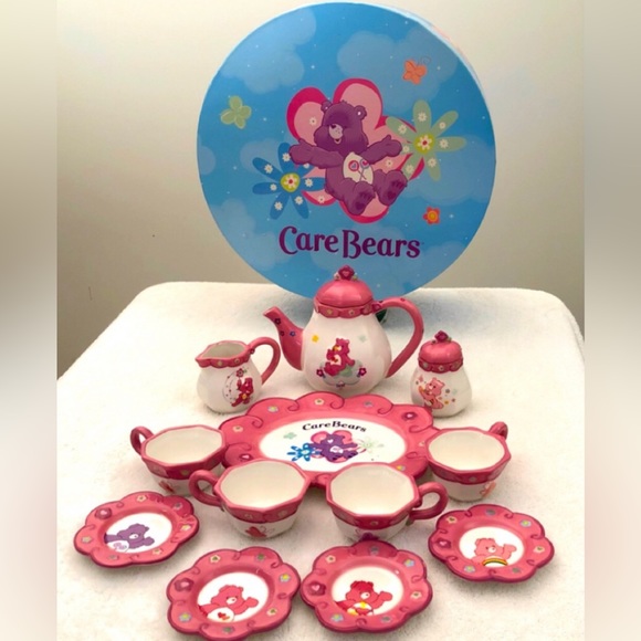 The Brass Key Inc Toys Care Bears Tea Set 4 Piece Ceramic Complete